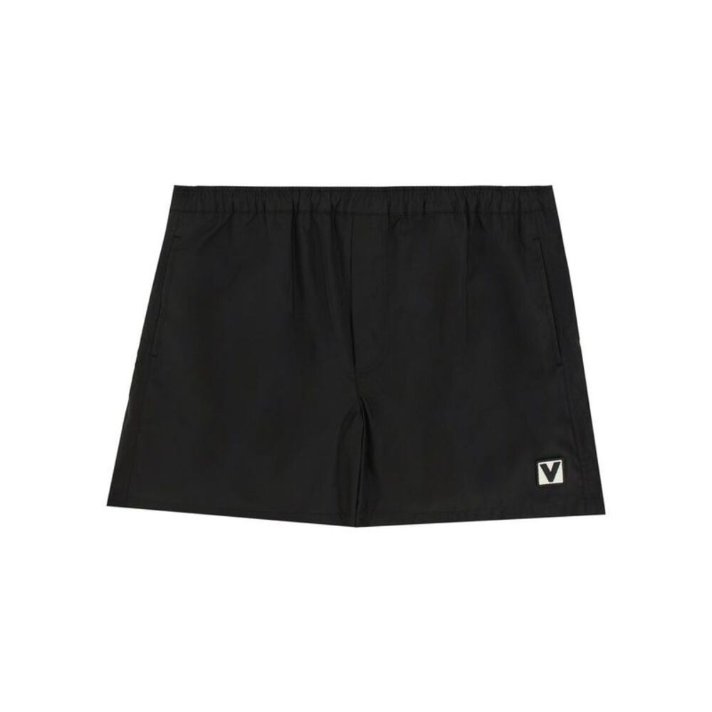 VALENTINO Men's Elastic Waist Beach Shorts Men BLACK Beachwear